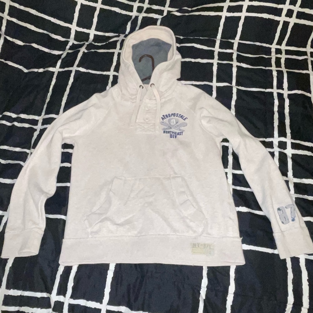 Aeropostale VTG Men's Off-White Hoodie hoodie